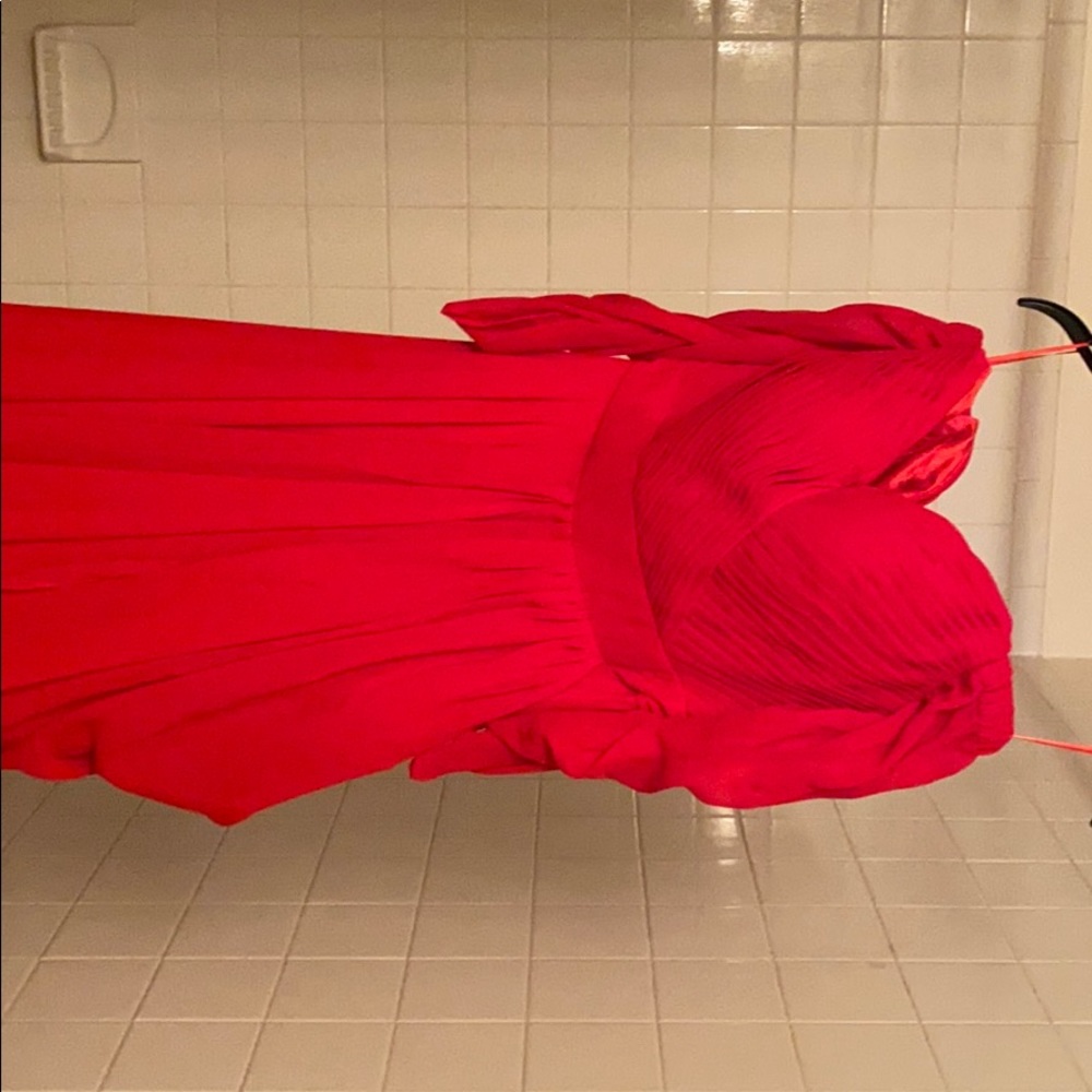Red evening gown